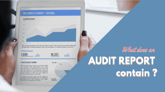 What does an audit report contain?