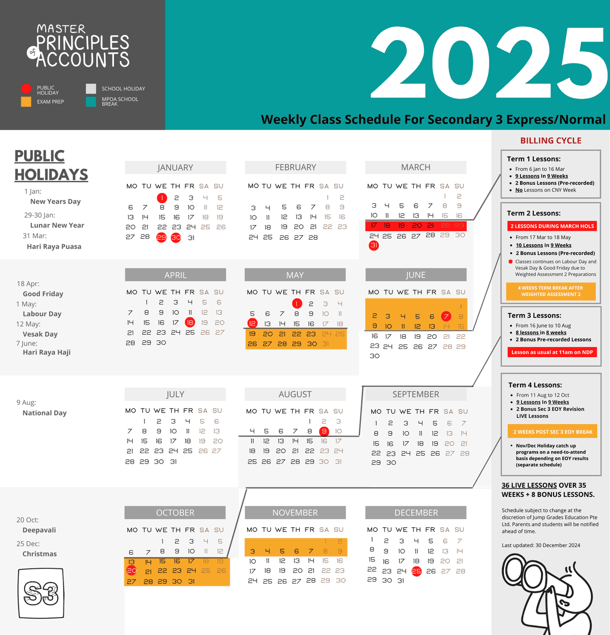 Sec 3 POA Group Tuition 2025